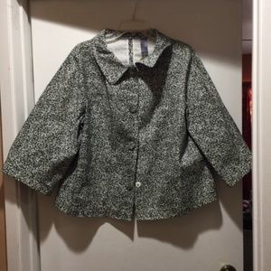 Liz Claiborne Jacket - mid sleeves-black & white-Summer or winter-XL